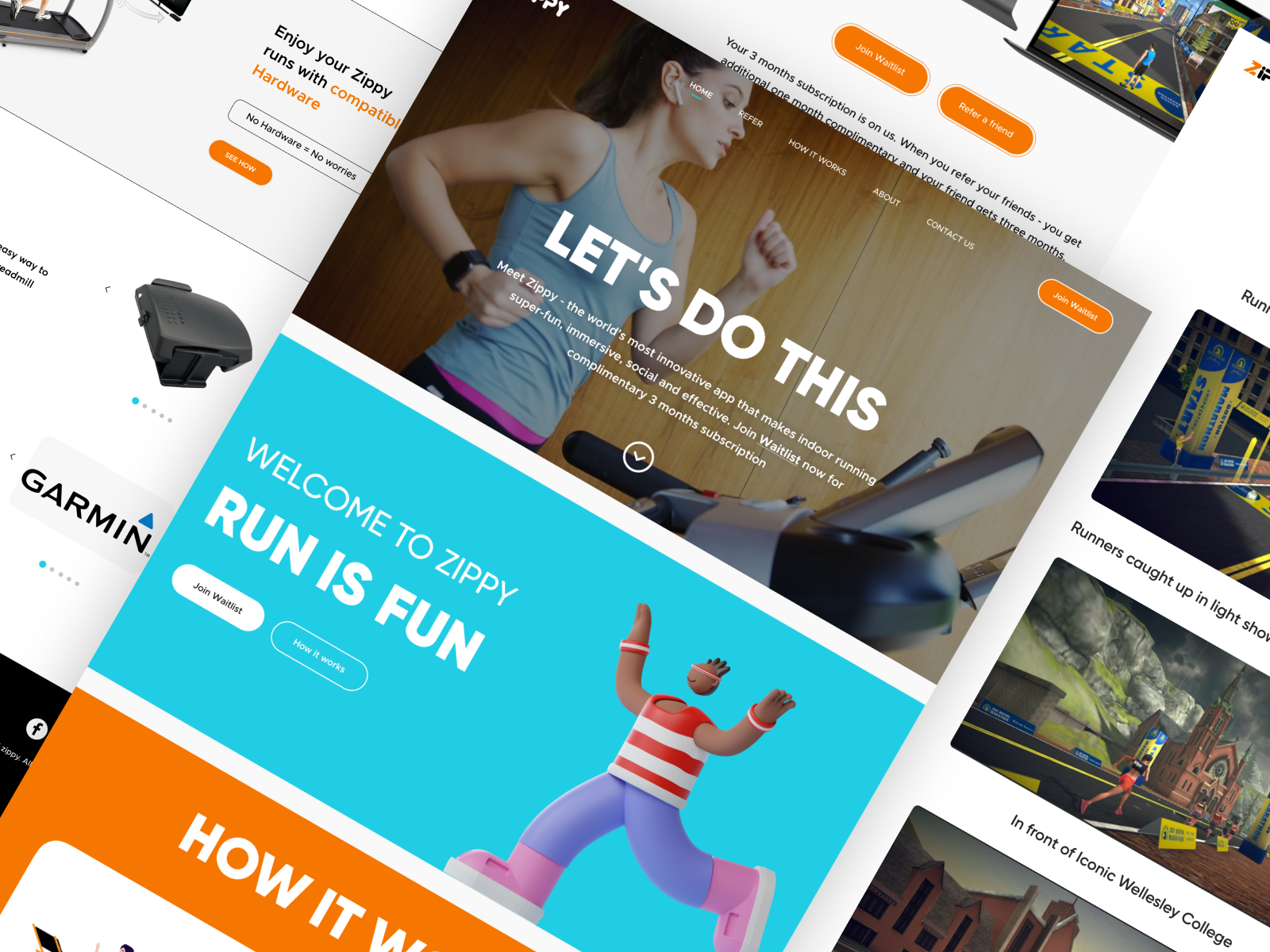 Zippy Treadmill Game Website Design