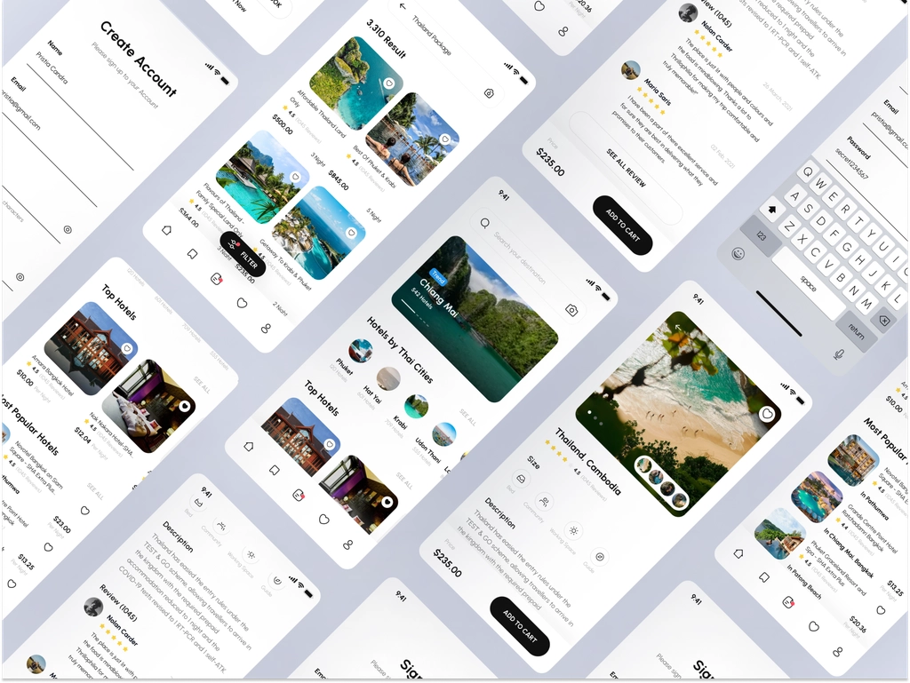 Travel concept App Ui